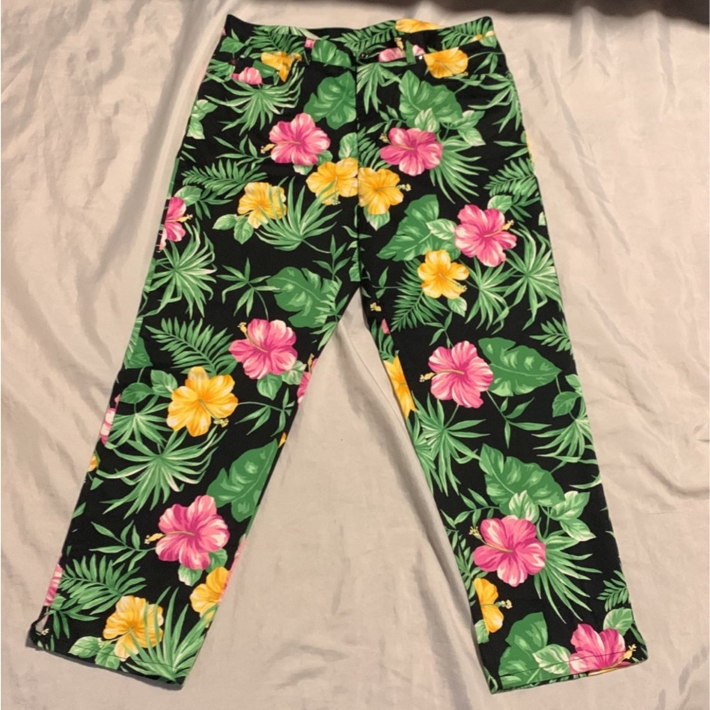Lauren Ralph Lauren Floral Capri Pants Sz 16